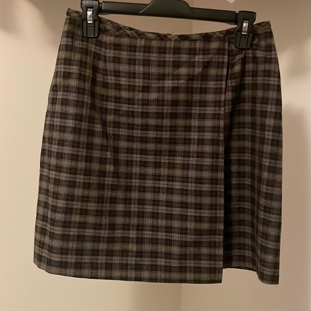90s vtg plaid schoolgirl skirt